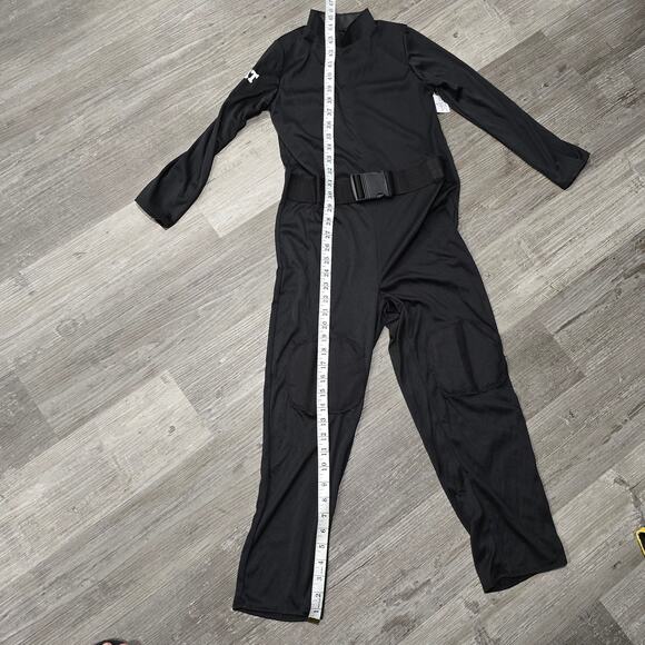 S.W.A.T Black Belted Knee Padded Jumpsuit Halloween Costume / Dress Up Cosplay - Picture 8 of 8